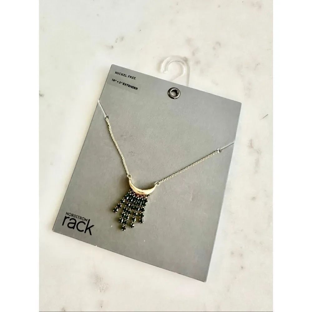 Nordstrom‘s cubic zirconia tassel necklace